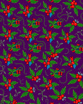 Vibrant Red Berry Holly Sprigs Rug