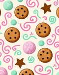 Cookie Swirls Candy Star Accent Rug