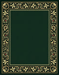Rich Emerald Floral Border Rug