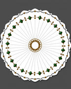 Emerald Green Leaf Medallion Radiance Rug