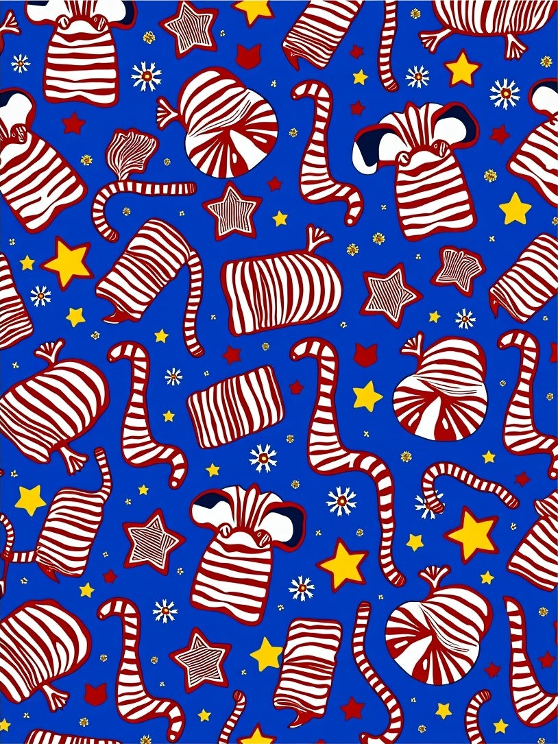 Whimsical Red White Zebra Stars Rug
