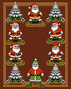 Festive Santa Claus Christmas Tree Collage Rug