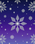 Winter Snowflake Navy Purple Gradient Rug