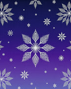 Winter Snowflake Navy Purple Gradient Rug