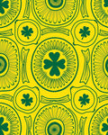 Emerald Clover Medallion Yellow Rug