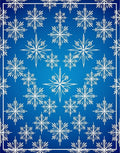 White Snowflake Radiance On Blue Gradient Rug