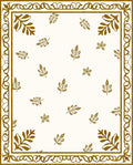 Golden Foliage Bordered Cream Rug