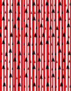 Whimsical Black Tree Stripes Rug