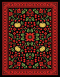 Autumn Harvest Pumpkin Floral Rug
