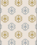Golden Blue Snowflake Medallion Rug