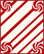 Red White Swirl Candy Stripe Rug