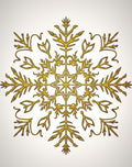 Elegant Gold Snowflake Starburst Rug