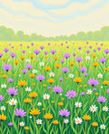 Joyful Meadow Floral Field Rug