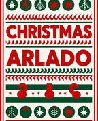 Christmas Red Green Festive Icons Rug