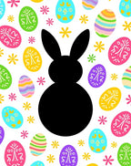Easter Bunny Egg Garden Print Rug