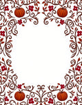 Autumn Harvest Pumpkin Berry Vines Rug