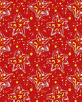Crimson Starburst Splash Rug