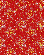 Crimson Starburst Splash Rug