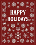 Crimson Snowflake Holiday Rug