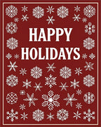 Crimson Snowflake Holiday Rug
