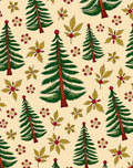 Green Evergreen Forest Cluster Arrangement Rug