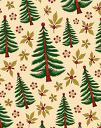 Green Evergreen Forest Cluster Arrangement Rug