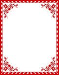 Crimson Leaf Vine Corner Border Rug