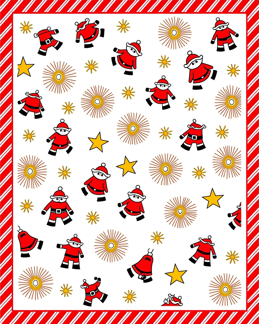 Festive Santa Claus Star Burst Rug