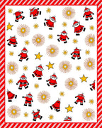 Festive Santa Claus Star Burst Rug
