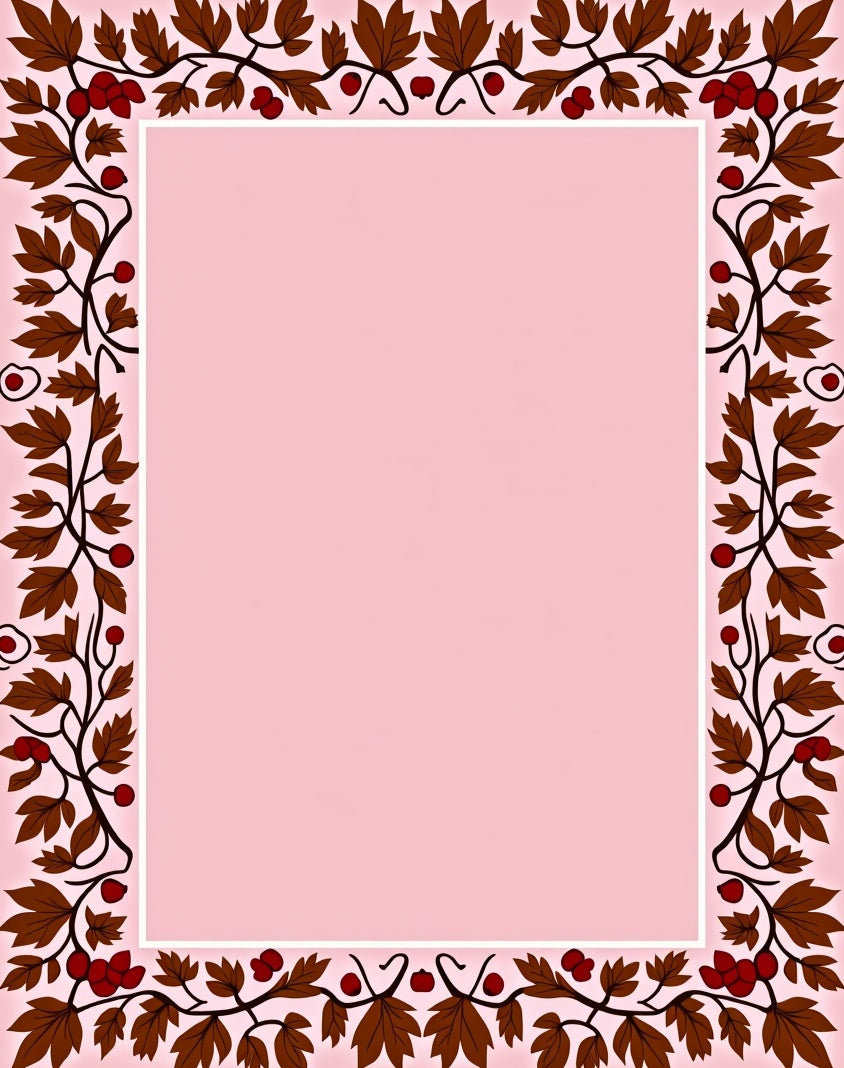 Autumn Leaf Berry Border Rug