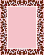 Autumn Leaf Berry Border Rug