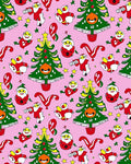 Whimsical Christmas Trees Santas Rug