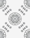 Monochromatic Floral Medallion Branch Rug