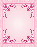 Fuchsia Floral Filigree Border Rug