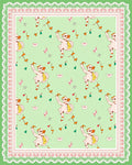Light Green Whimsical Character Repeat Rug