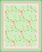 Light Green Whimsical Character Repeat Rug