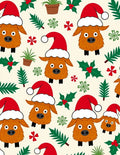 Christmas Highland Cow Holiday Holly Rug
