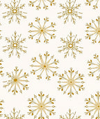 Golden Snowflake Scattered Pattern Rug