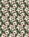 Festive Holly Berry Garland Rug