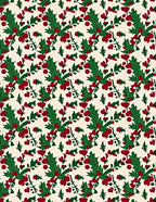 Festive Holly Berry Garland Rug