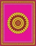 Vibrant Fuchsia Sunflower Mandala Rug