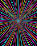 Vibrant Neon Starburst Radial Rug
