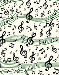 Musical Notes Treble Clef Staff Rug
