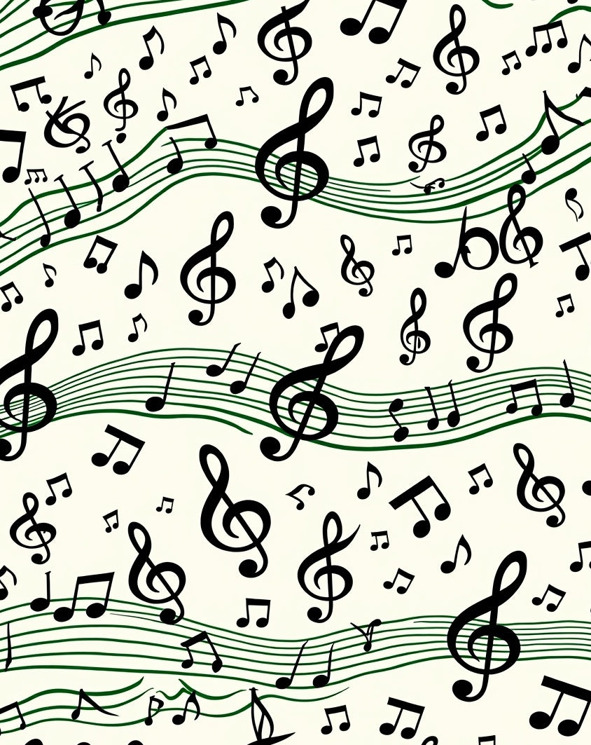 Musical Notes Treble Clef Staff Rug