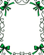 Emerald Green Bow Swirl Border Rug