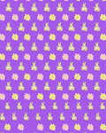 Playful Purple Bunny Flower Field Rug