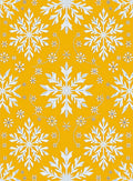Golden Yellow Snowflake Garland Repeating Rug