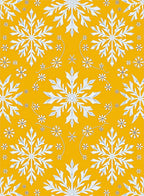 Golden Yellow Snowflake Garland Repeating Rug