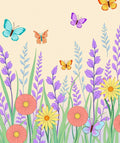 Whimsical Butterfly Garden Meadow Rug