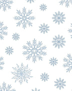 Light Blue Winter Snowflake Scatter Rug